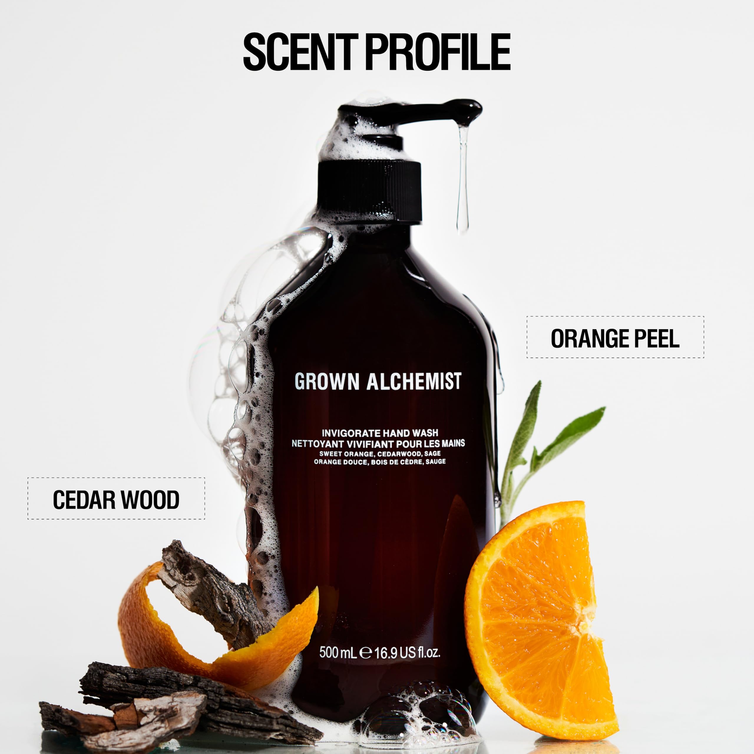 Grown Alchemist Invigorate Hand Wash texture reveals plant-based gel consistency.