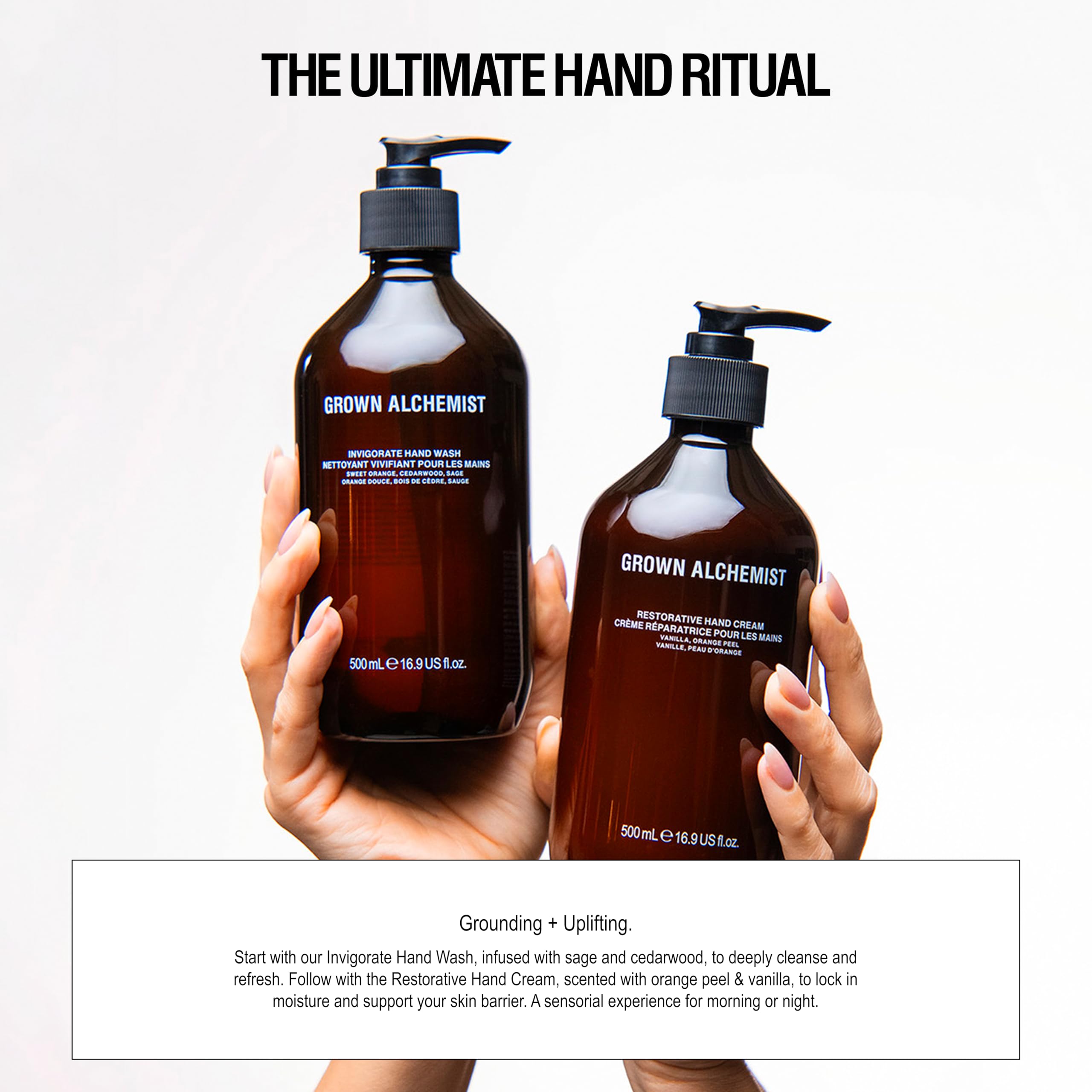 Grown Alchemist refillable bottle packaging for sustainable care.