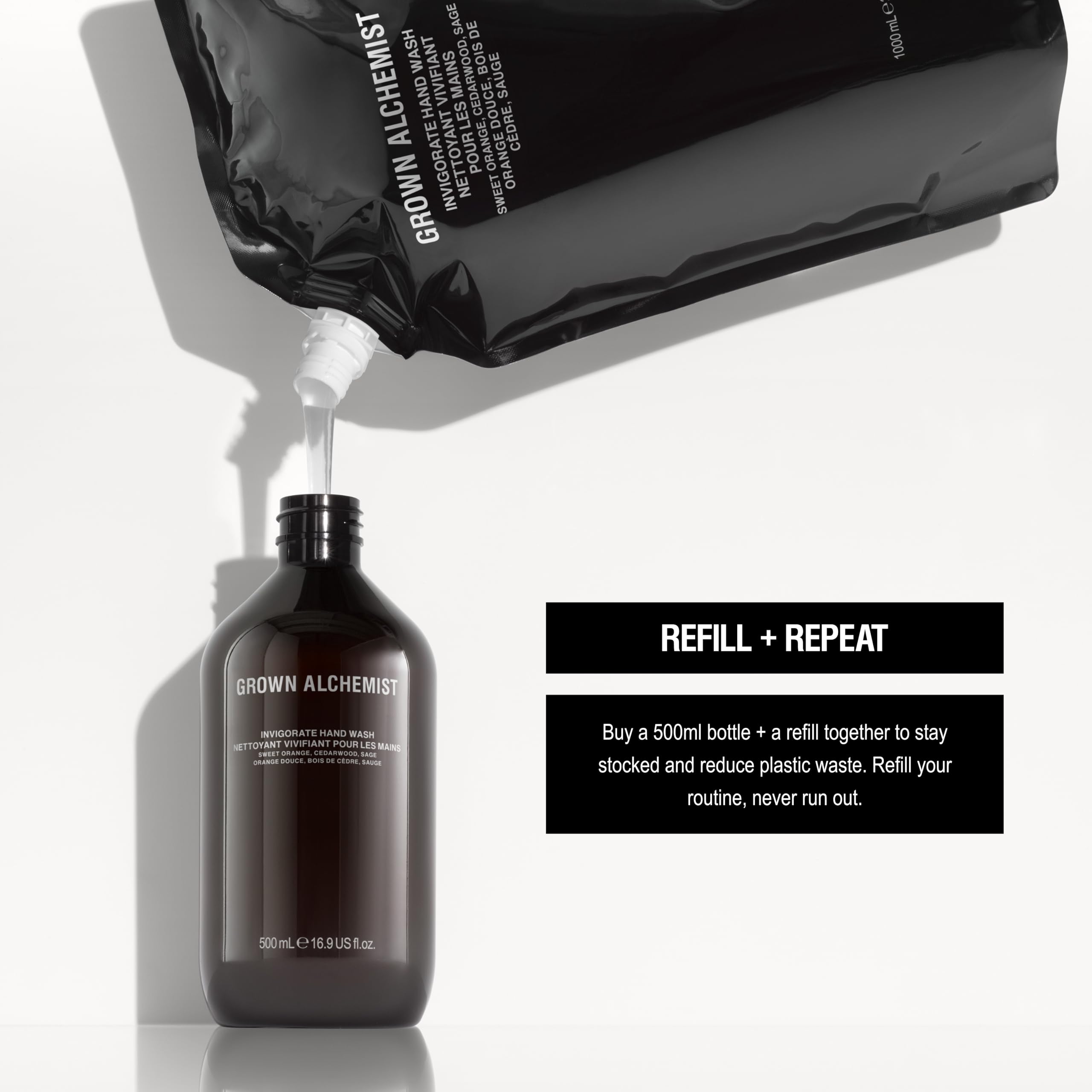 Grown Alchemist spa-like hand wash setup elevates daily routine.