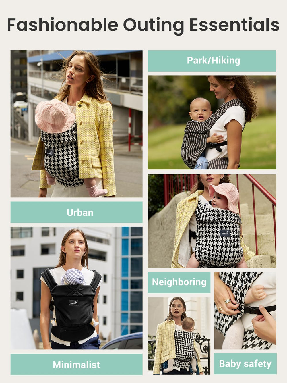 Grownsy travel-friendly carrier is compact and lightweight for daily use.