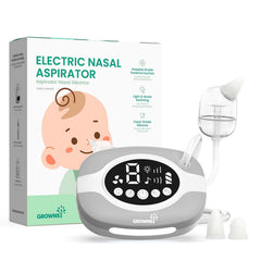 Grownsy electric nose suction for baby gently clears nasal passages.