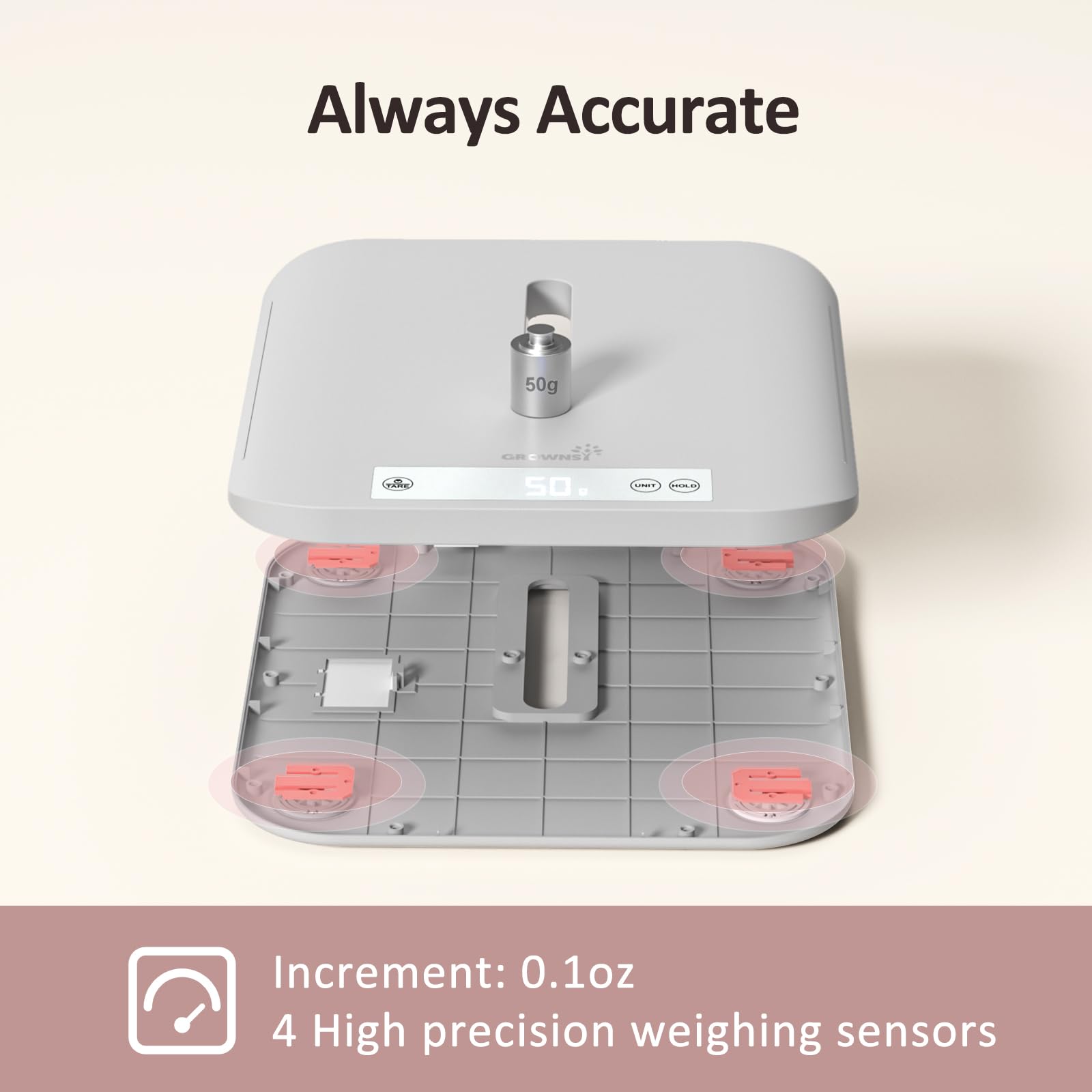 GROWNSY compact design allows easy storage between uses