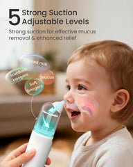 GROWNSY nasal aspirator IPX7 waterproof design for easy cleaning.