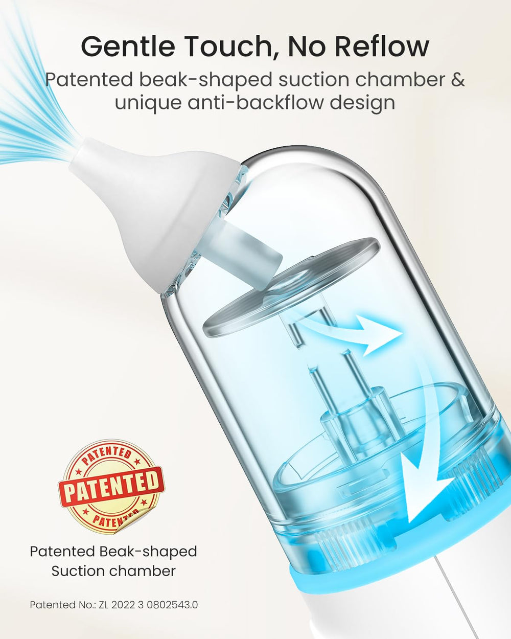 Six lullabies on the GROWNSY nasal aspirator to soothe baby.