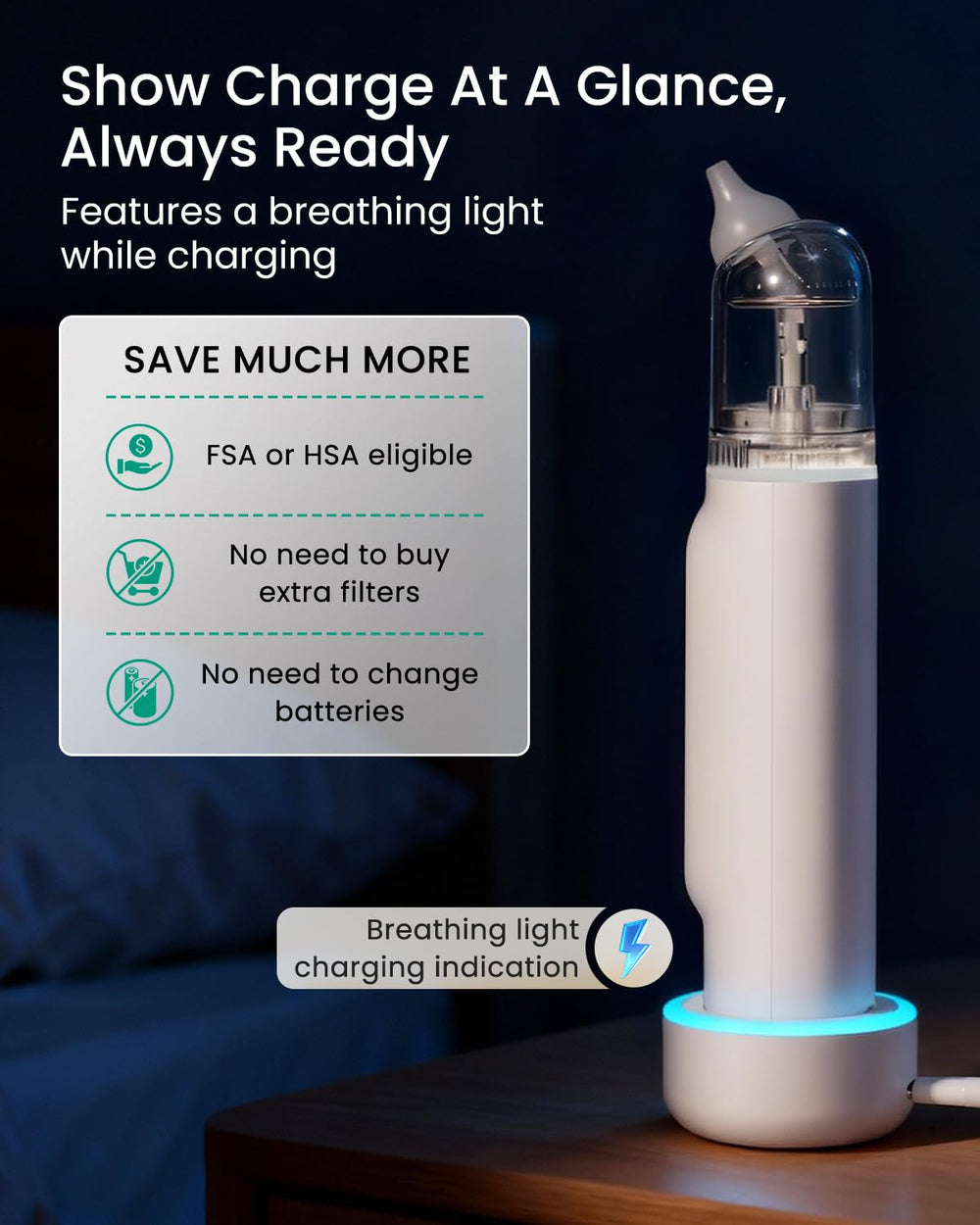 Compact storage case for the GROWNSY nasal aspirator and tips.