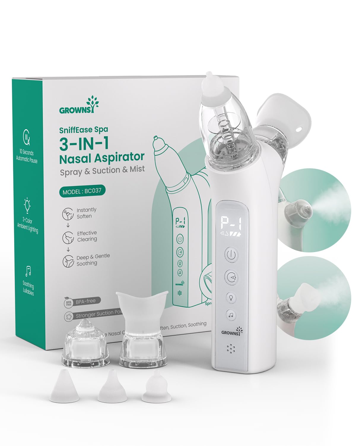 GROWNSY SniffEase Spa front view for convenient home nasal care