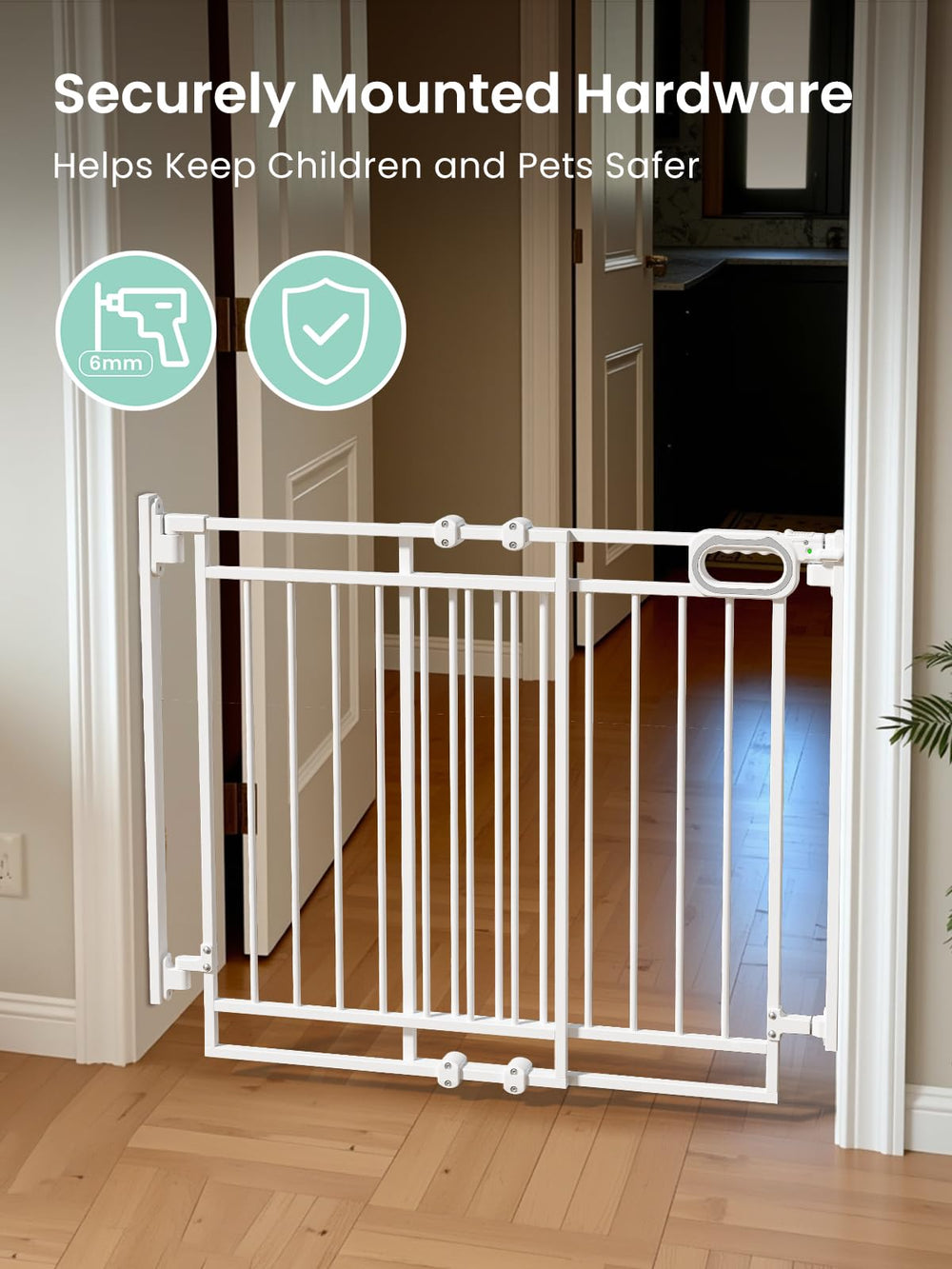 Grownsy banisters-compatible design fits common stair rails.