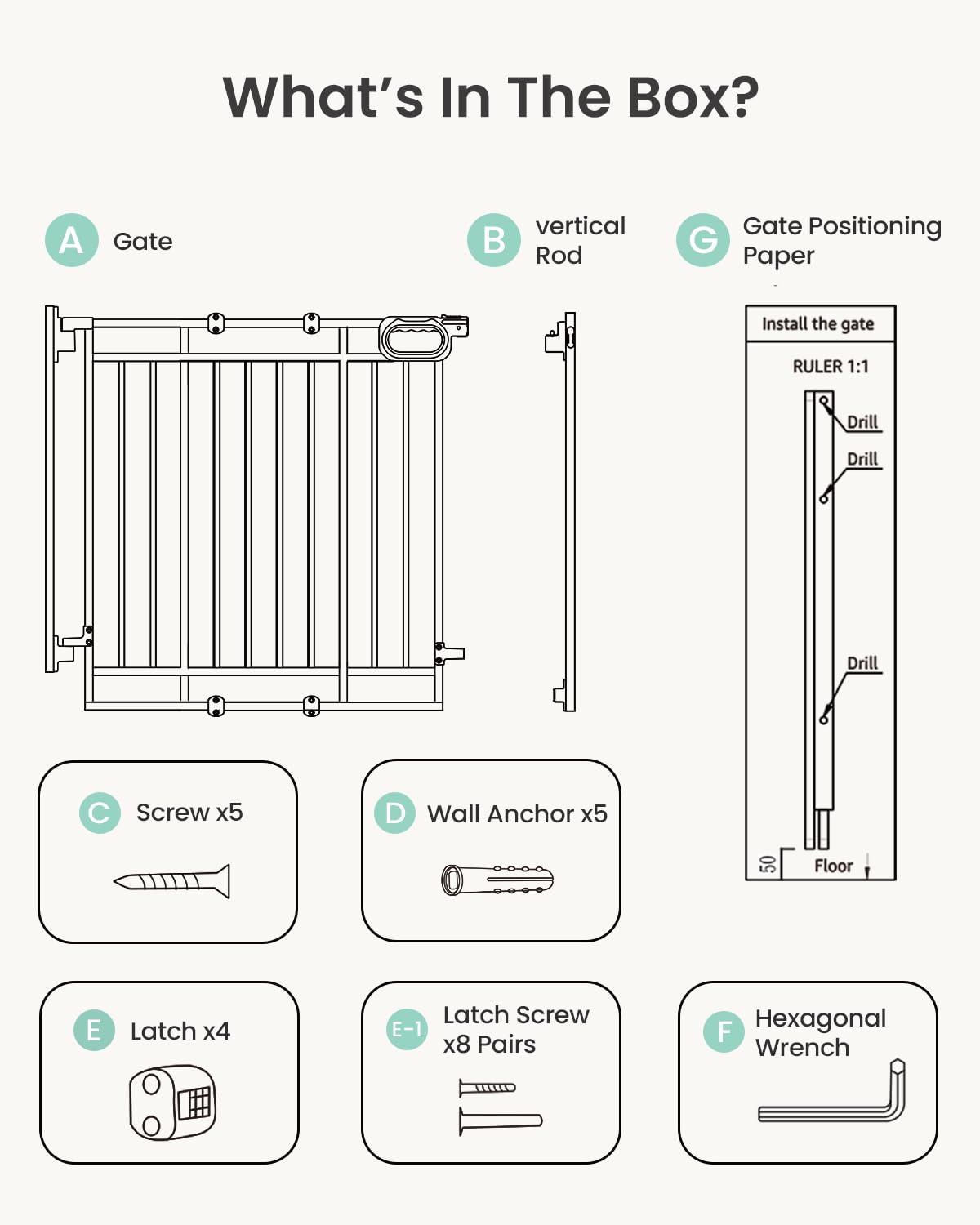 Grownsy screw-in installation provides durable, long-lasting mounting.