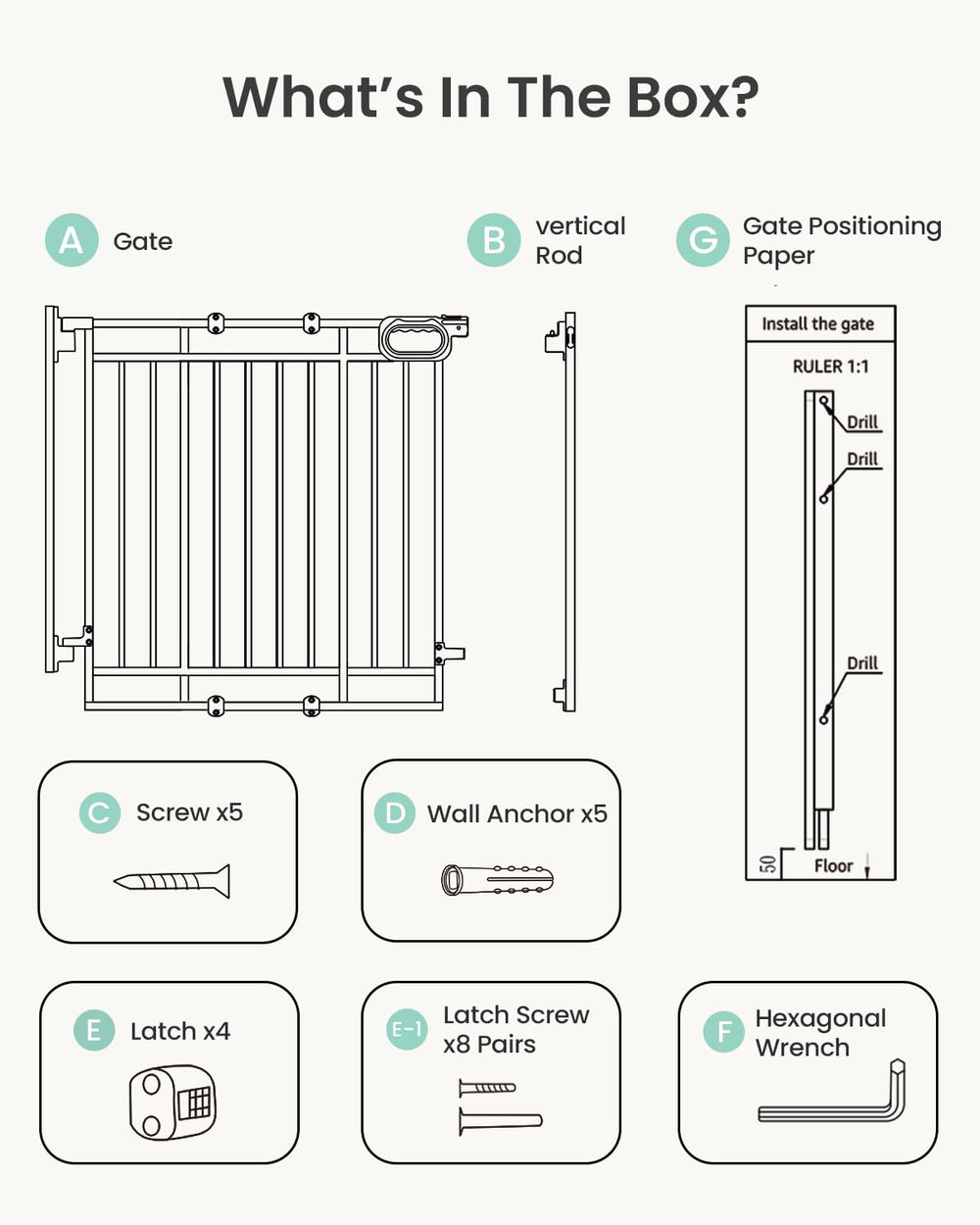 Grownsy screw-in installation provides durable, long-lasting mounting.