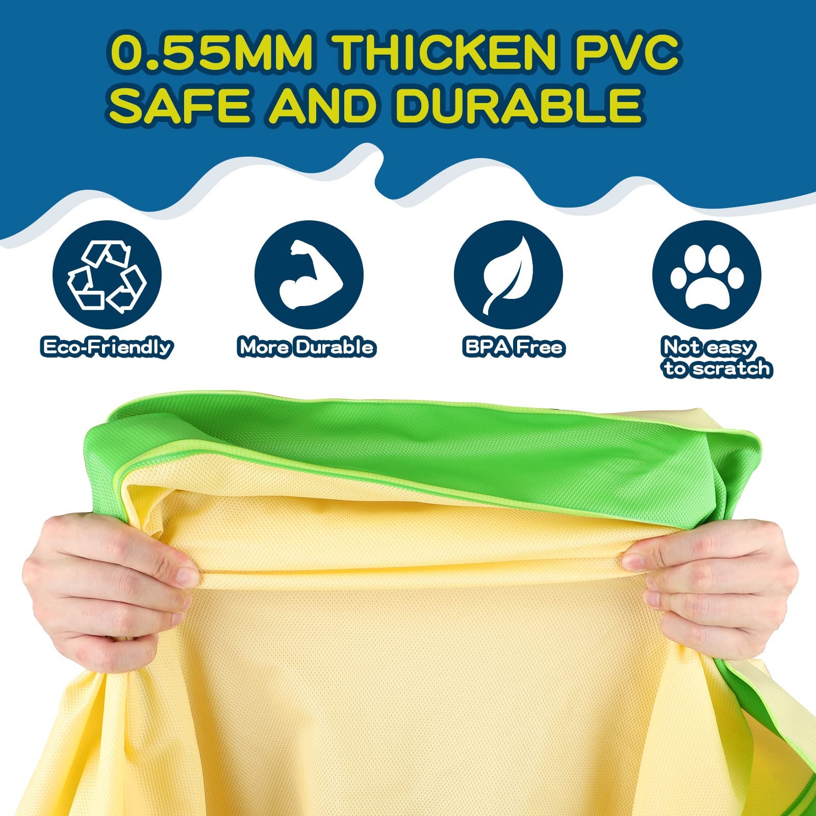 Growsland heavy-duty 0.55mm PVC enhances durability and longevity.