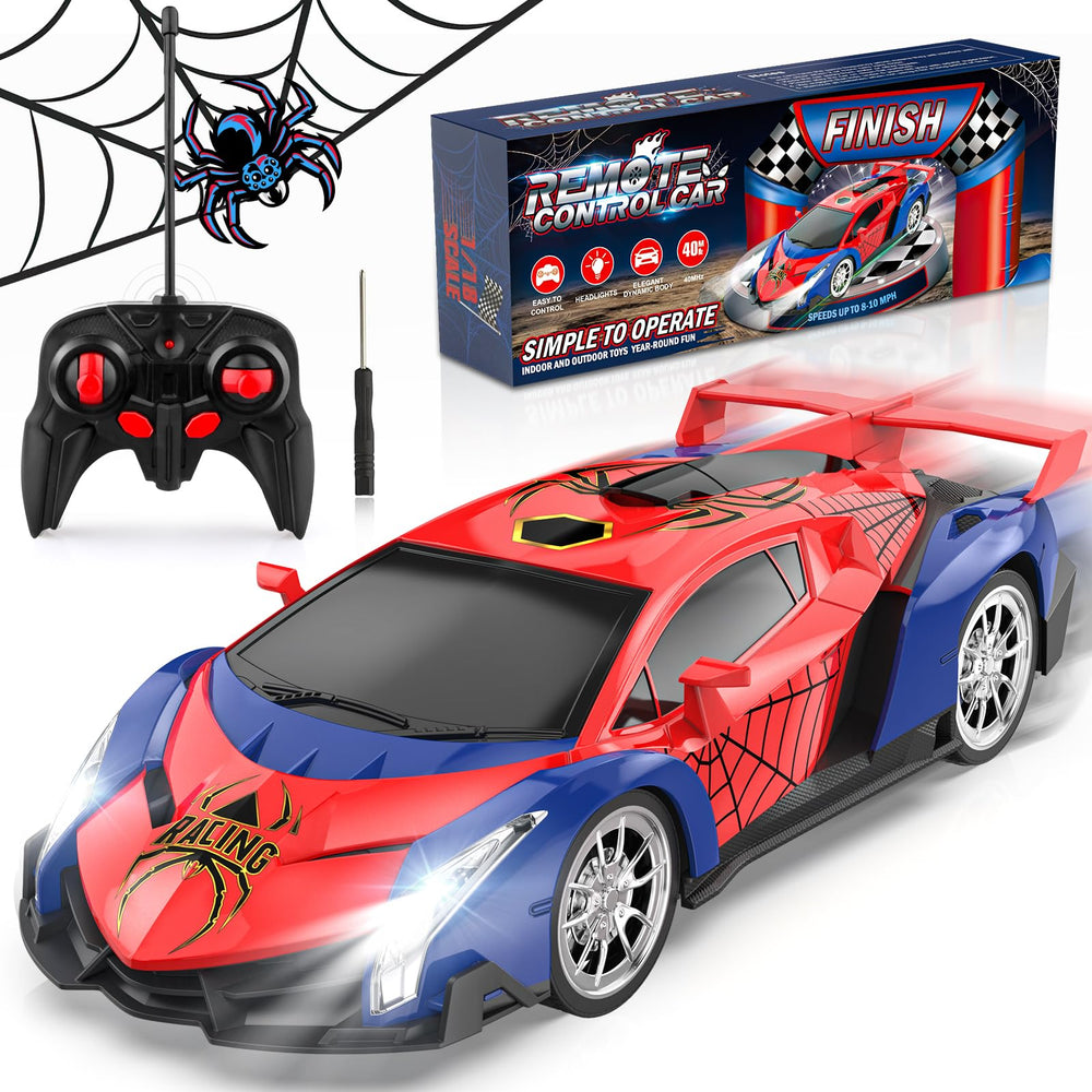 Growsland remote control car front view with LED headlights for indoor play.