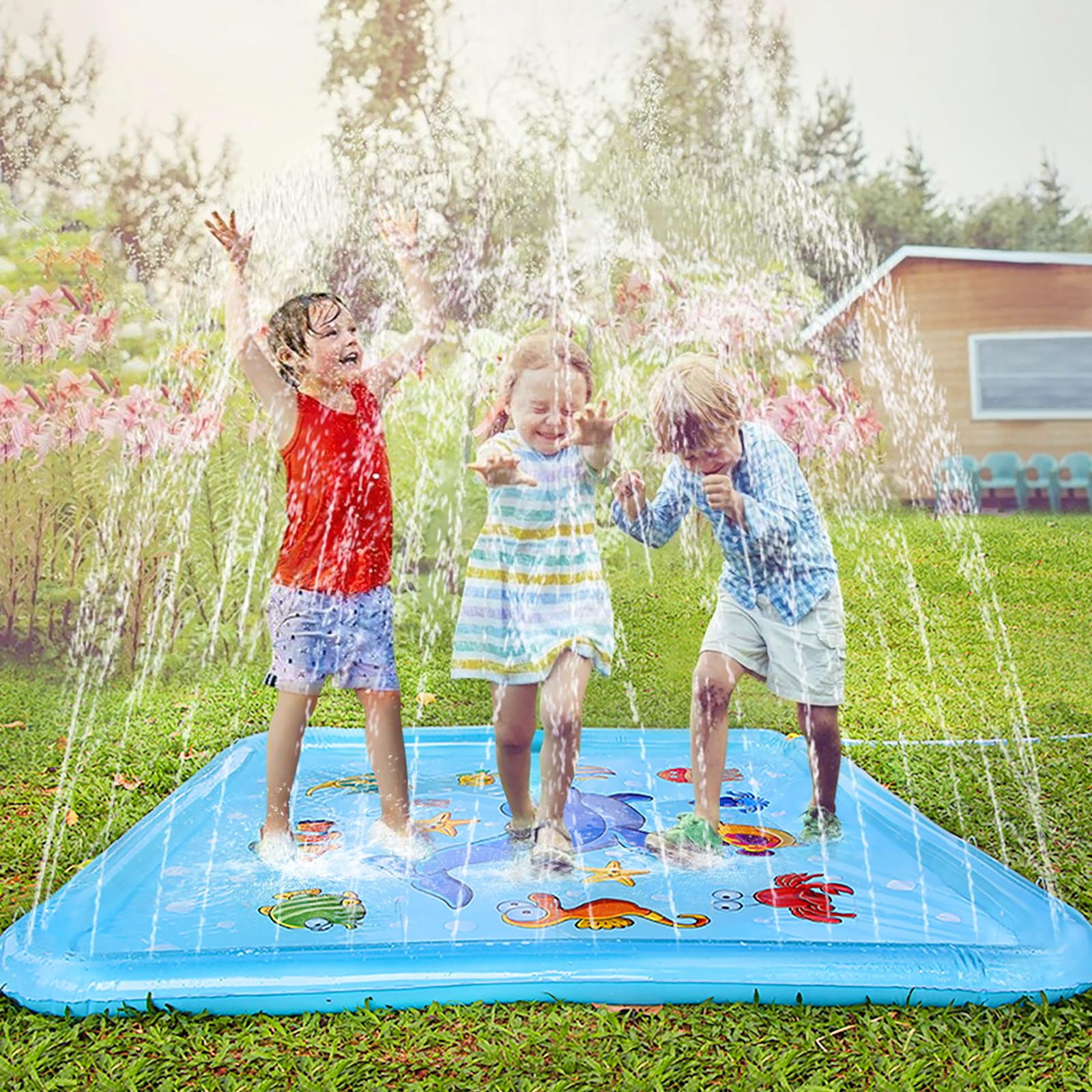 Growsland Splash Pad makes a perfect backyard birthday gift.