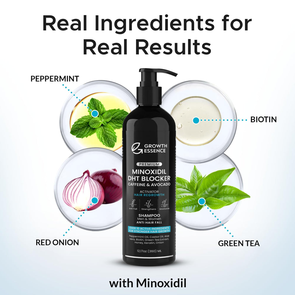 Growth Essence shampoo creates a foamy lather on the scalp during shower for refreshing cleanse.