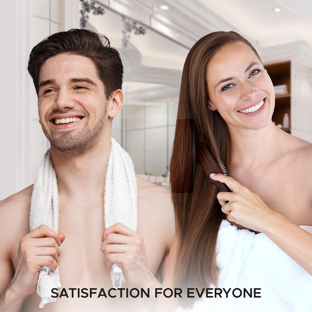 Hair strands appear healthier after using Growth Essence Minoxidil Shampoo.