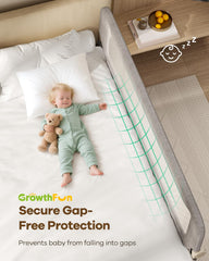 GrowthFun breathable fabric cover keeps sleeping area cool and clean