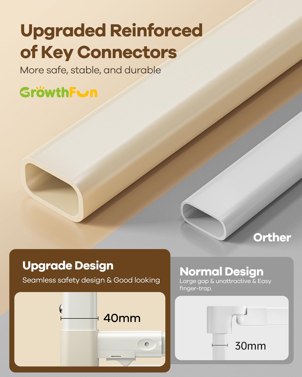 GrowthFun folding mechanism with safety lock prevents accidental collapse