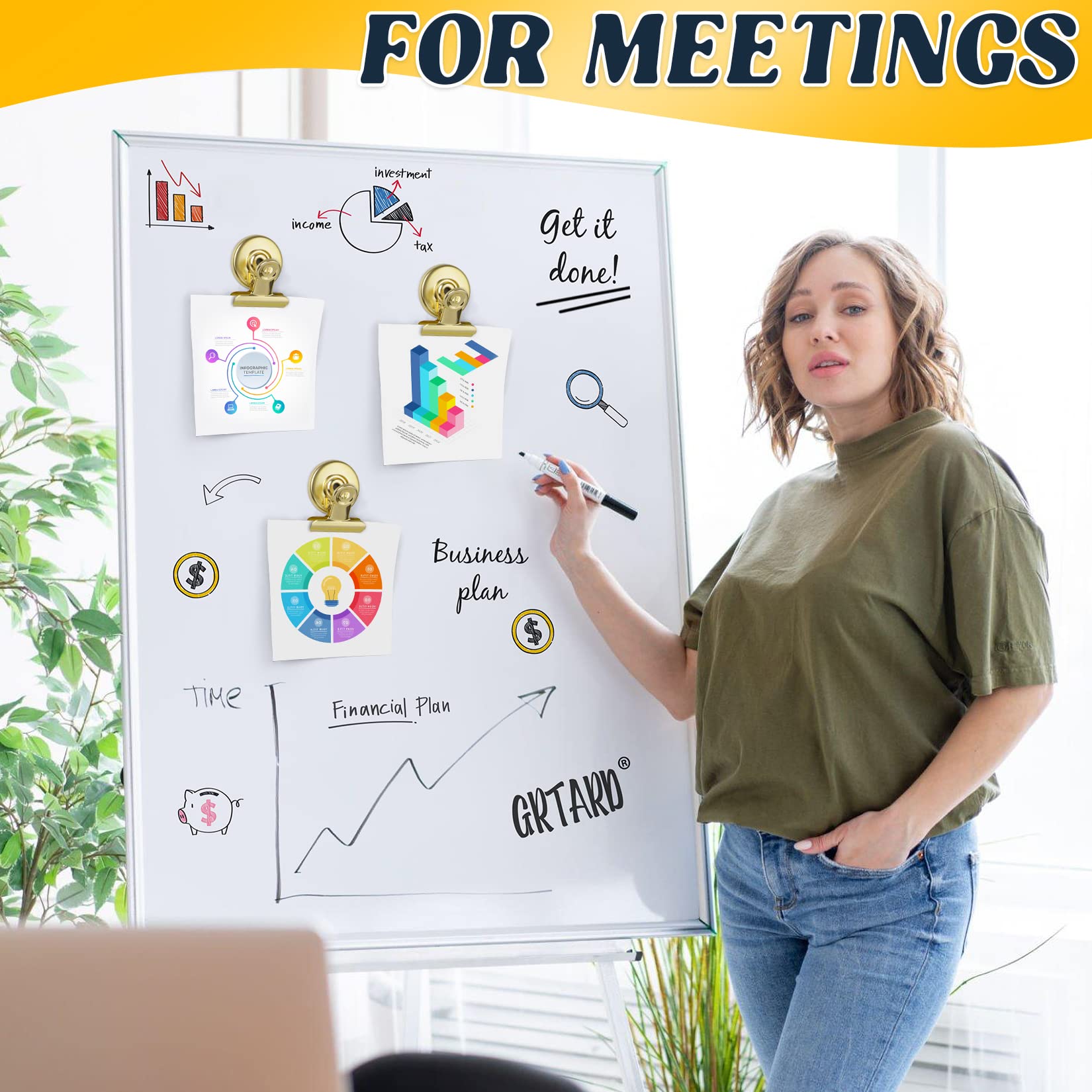 Grtard durable magnetic clips ensure reliable holding for everyday items
