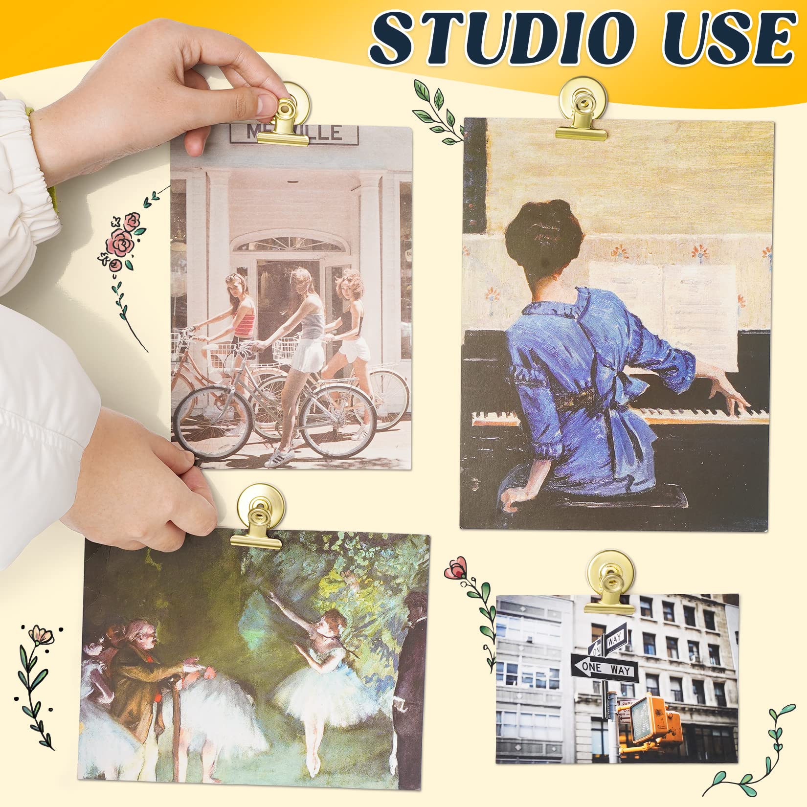 Grtard versatile magnetic clips for photos, notes, keys, or pens