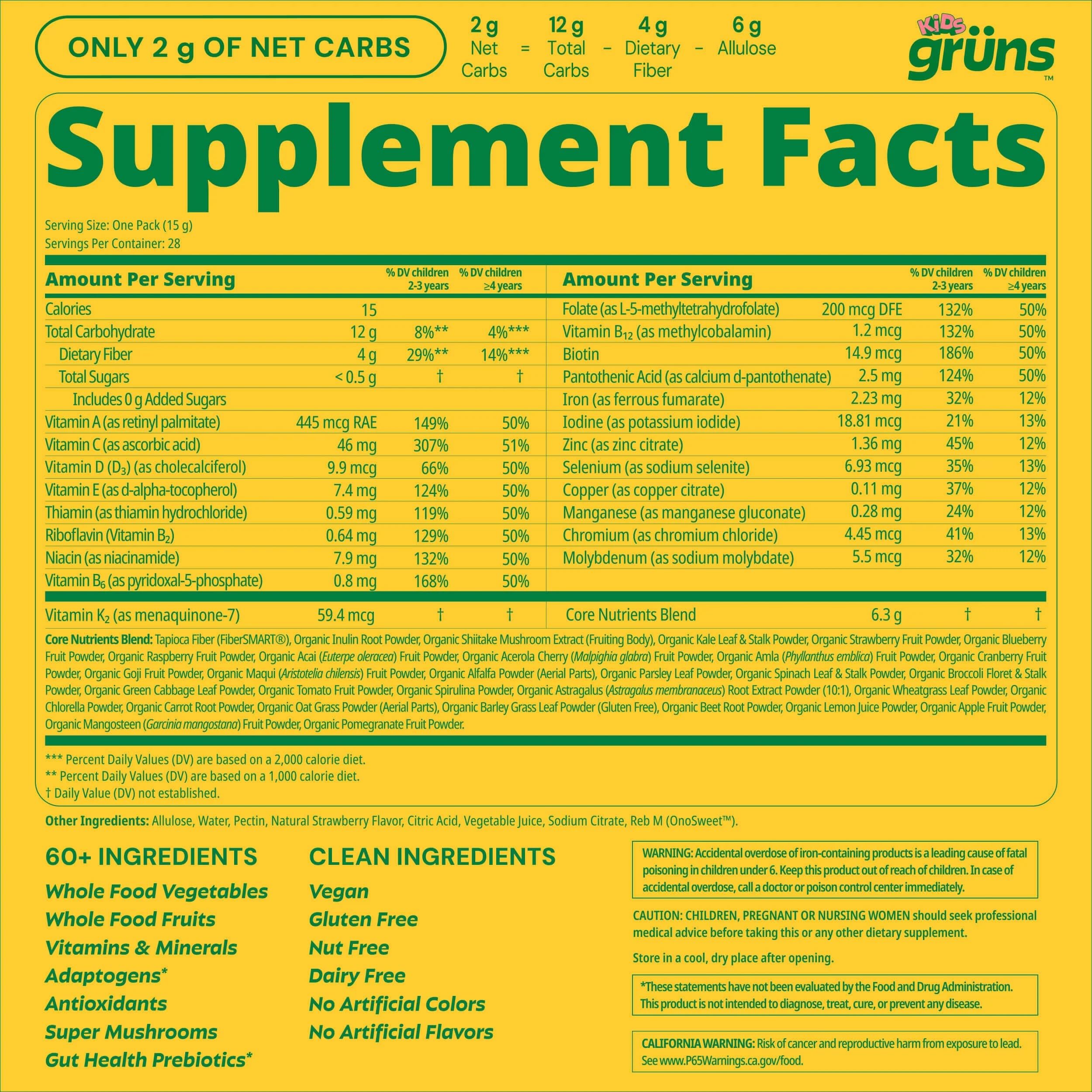 Grüns daily use packs designed for busy families.