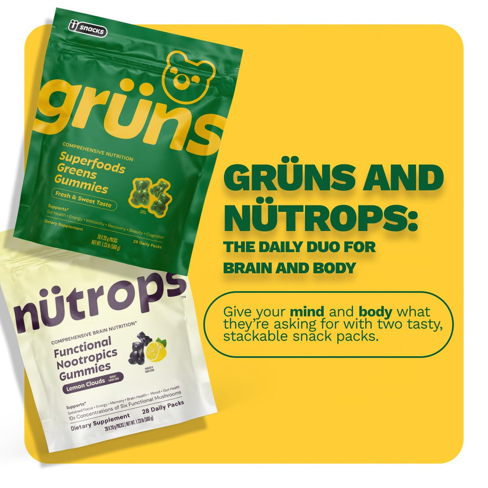 Grüns Nutrops travel-friendly packs ready for commuting and business trips