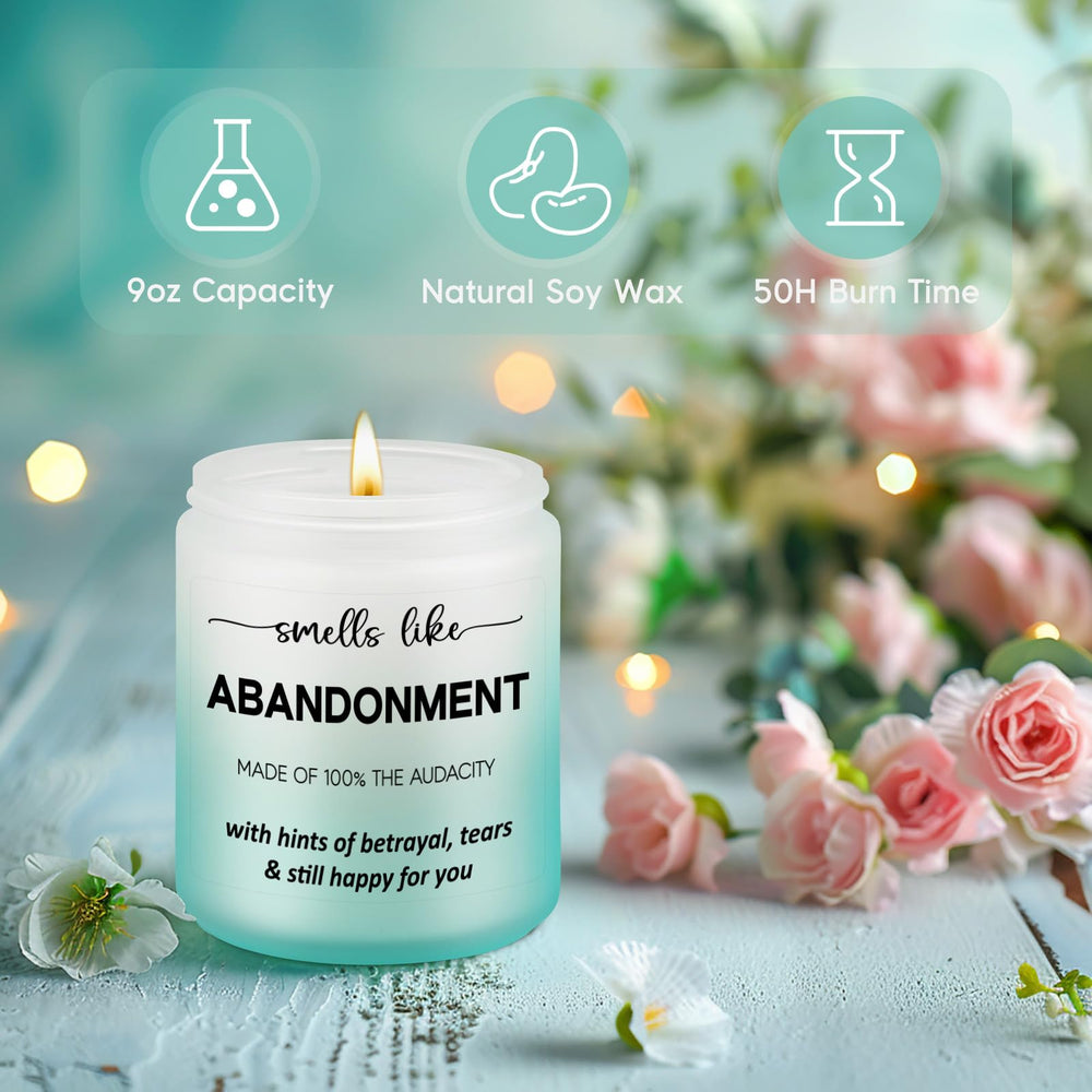GSPY scented candle with funny goodbye message for office farewells.