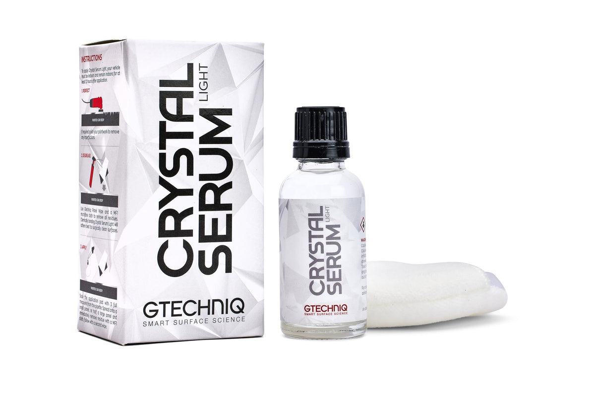 Gtechniq Crystal Serum Light bottle for at-home coating application
