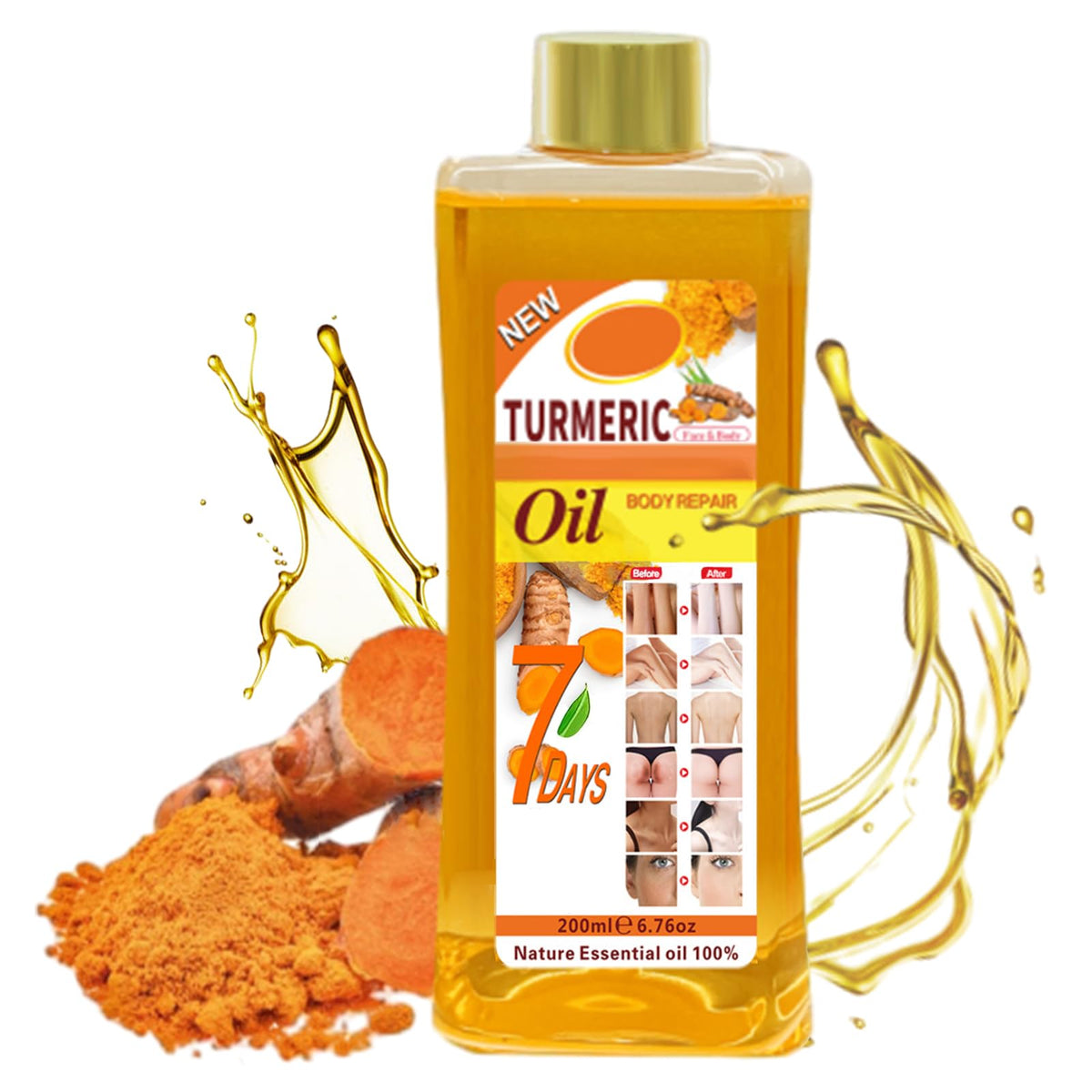 Gtrwadd Turmeric Oil bottle close-up showing hydration and glow