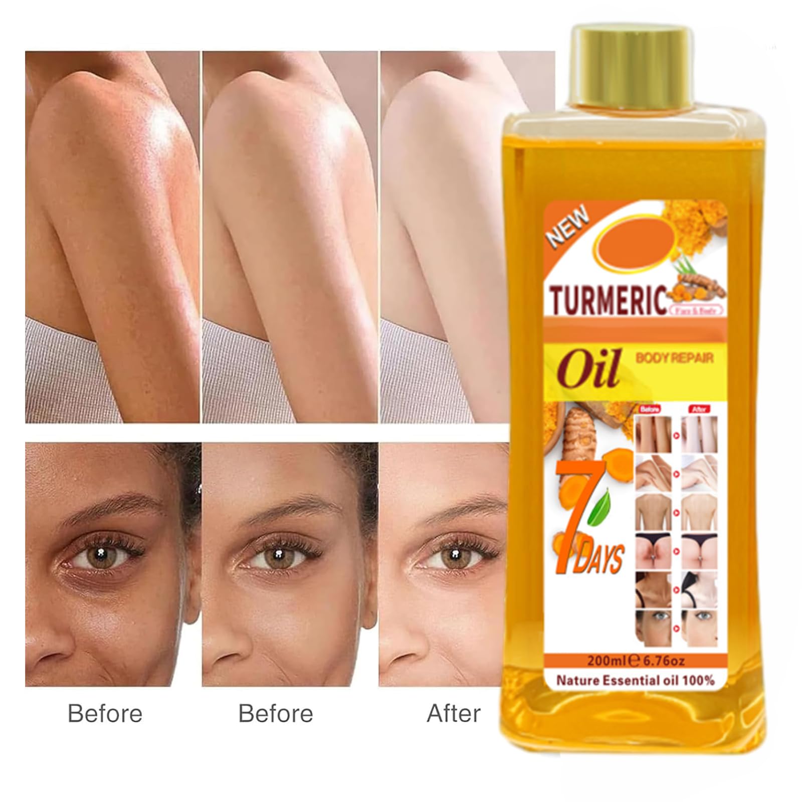 Gtrwadd Turmeric Oil pump bottle for quick absorption