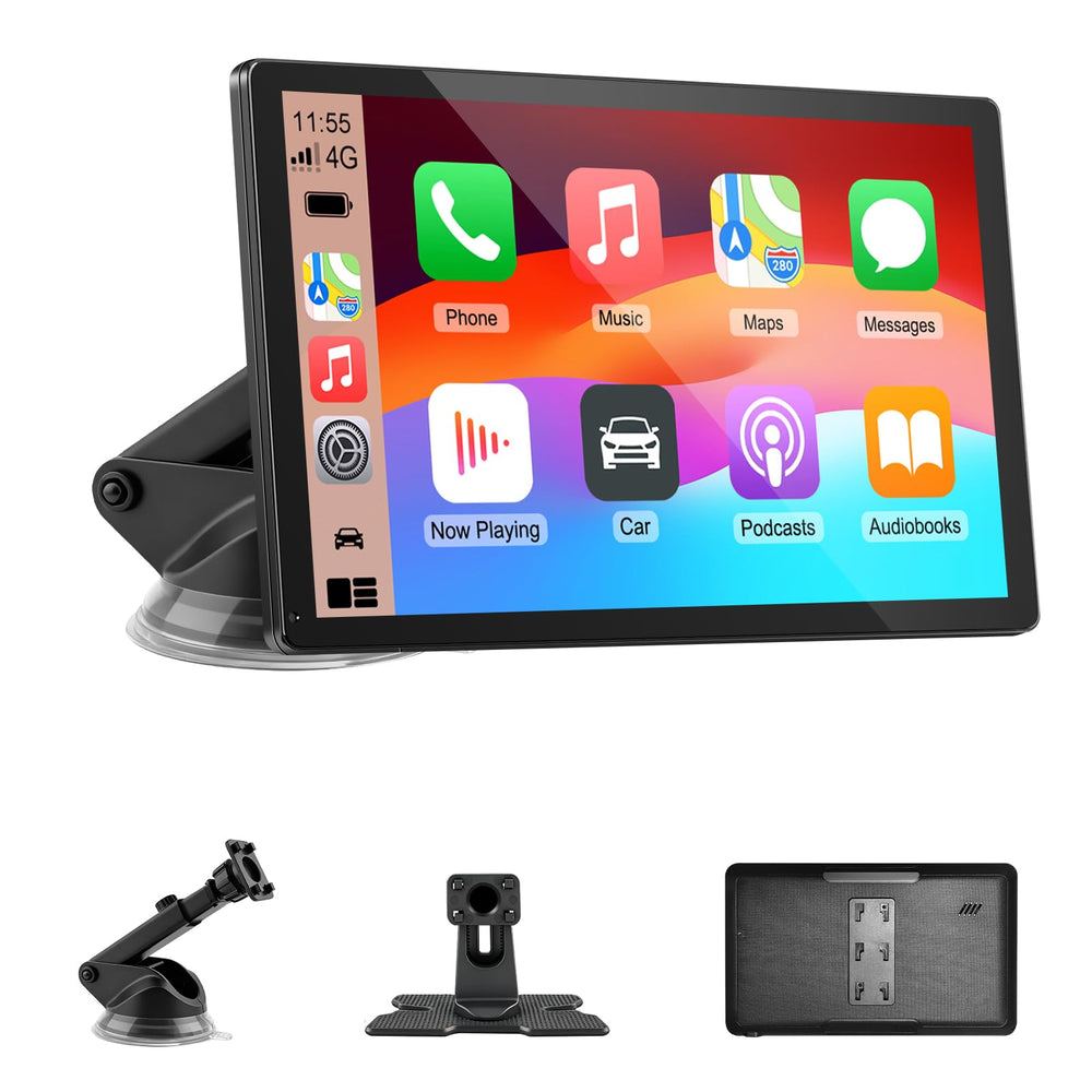 GTVFS 9-Inch CarPlay screen front view showing clear navigation and calls