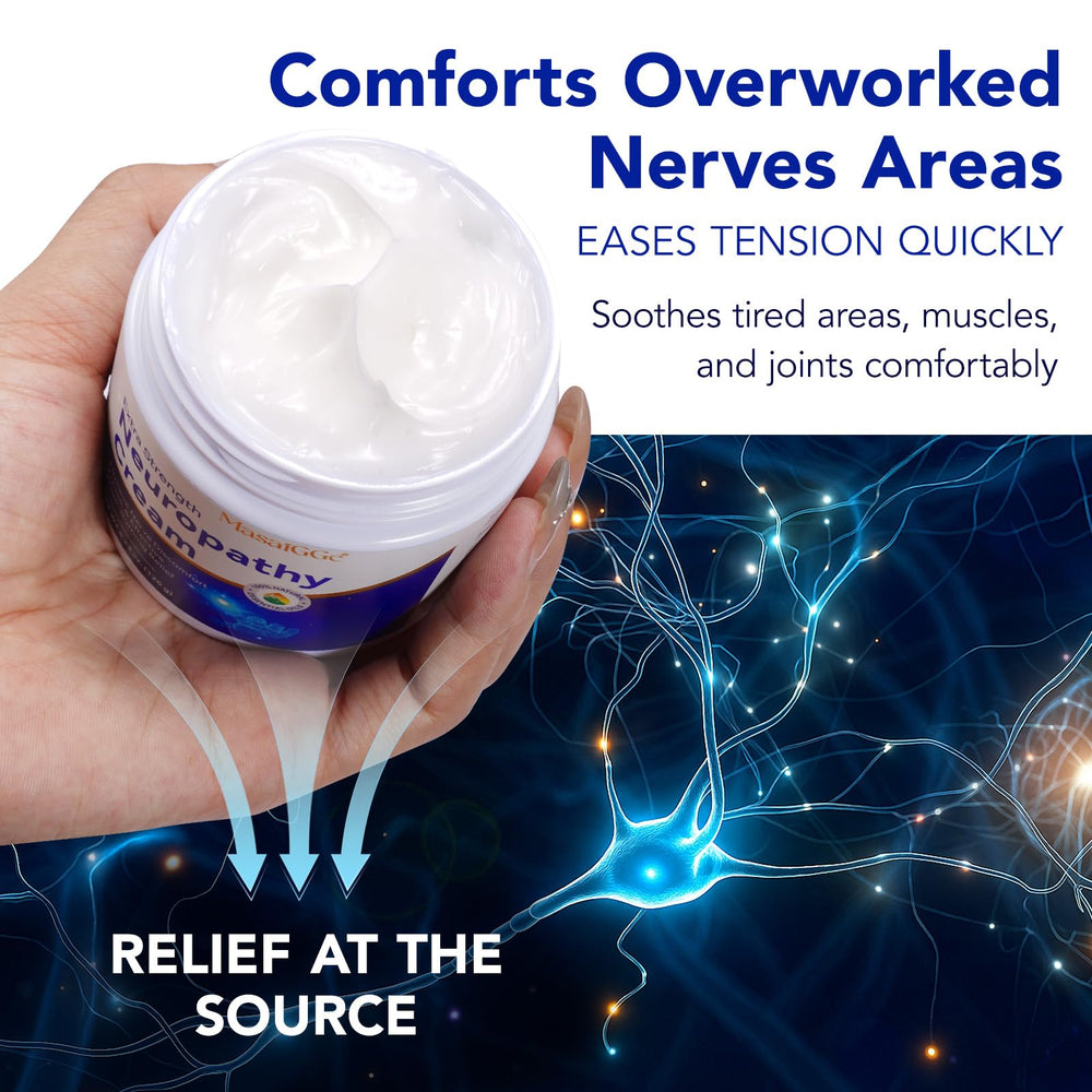 GTZSXNP Neuropathy Cream ingredients panel highlights natural, plant-based care.