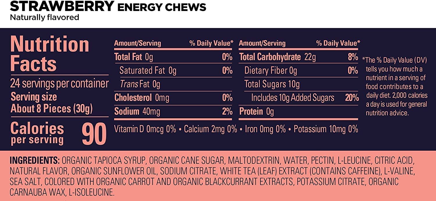 Office desk with GU Energy Chews as a quick workday snack