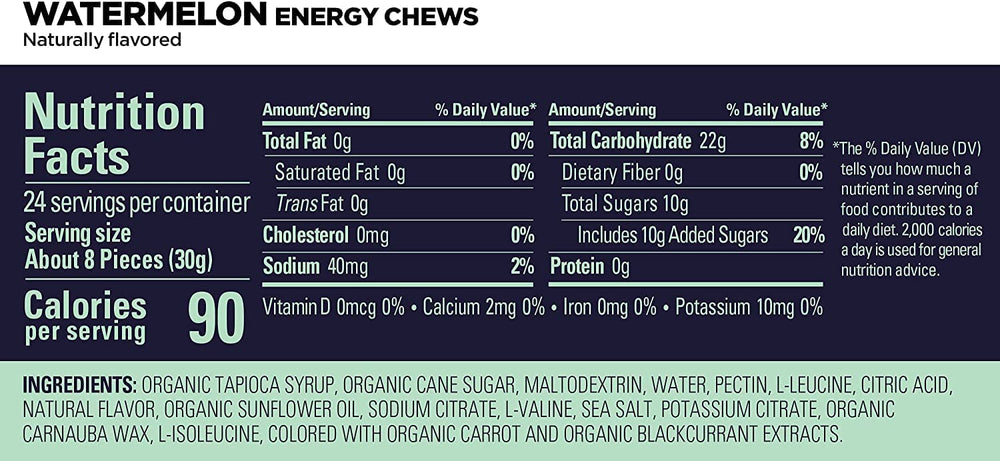 Sixteen mini-chews per bag shown for flexible pacing