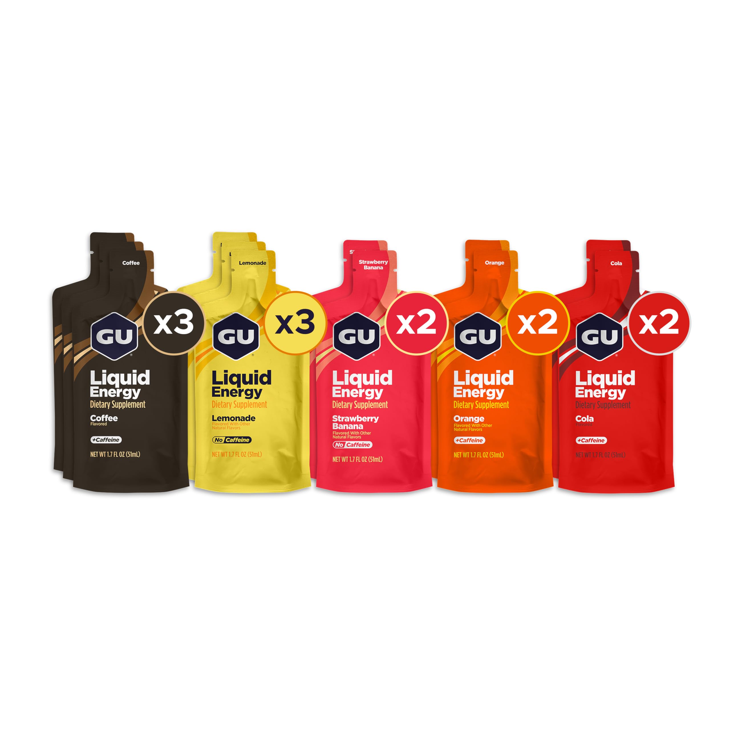 GU Energy Liquid Energy Gel coffee pour for quick workout energy