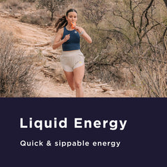 GU Energy Liquid Energy Gel orange packet ready for racing intervals