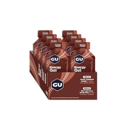 Opened GU Energy Gel Chocolate Outrage for mid-run energy boost.