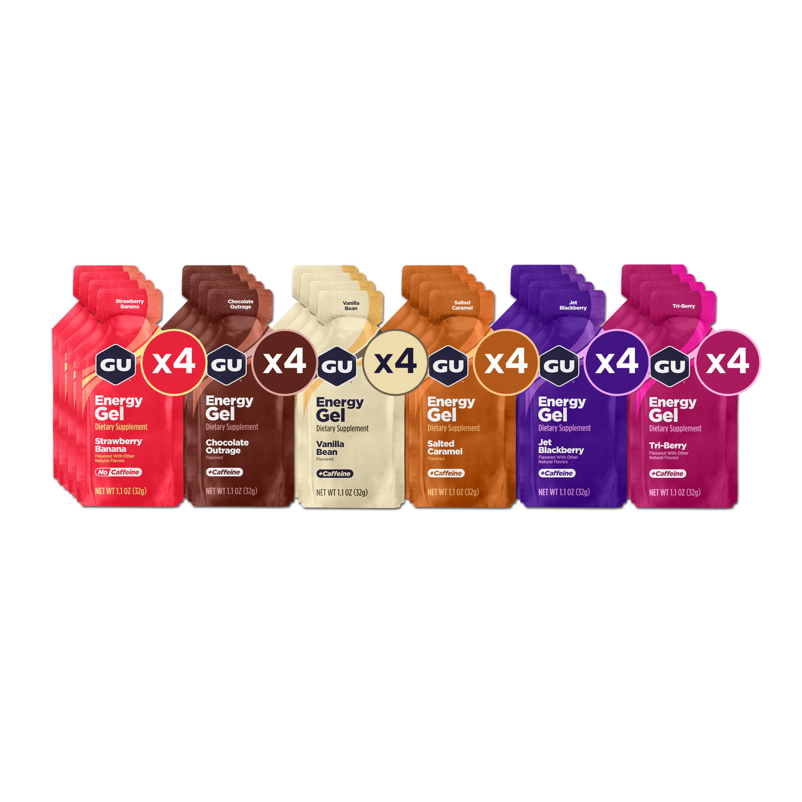 GU Energy Original Gel Chocolate Outrage pack for quick endurance fueling
