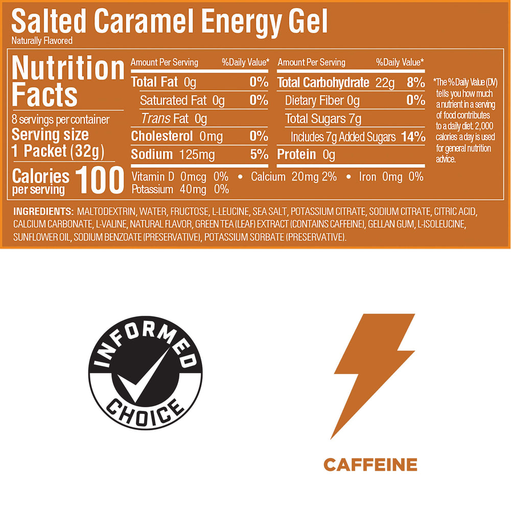 GU Energy Original gel used by an athlete mid-run