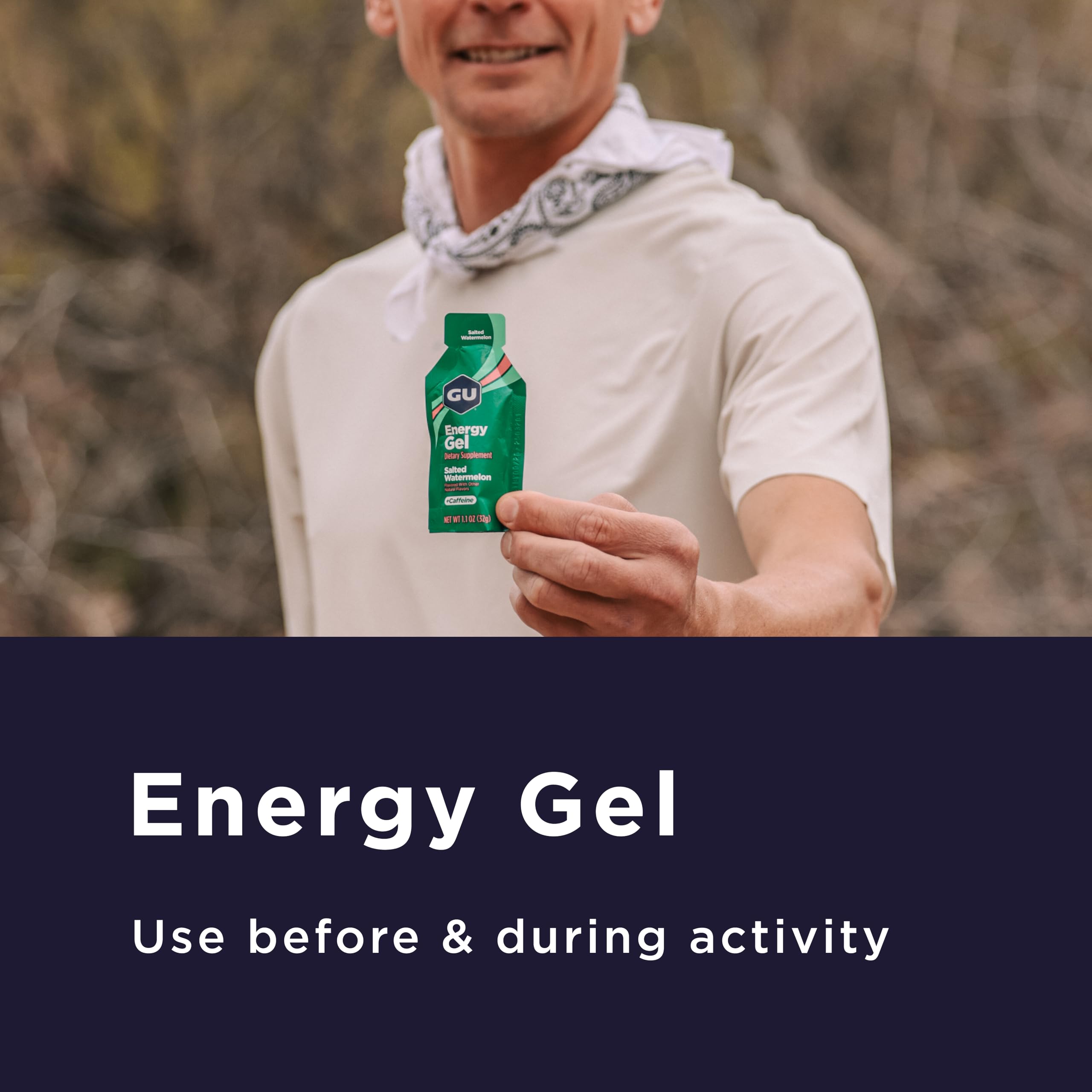 GU Energy Gel label shows electrolytes to support hydration