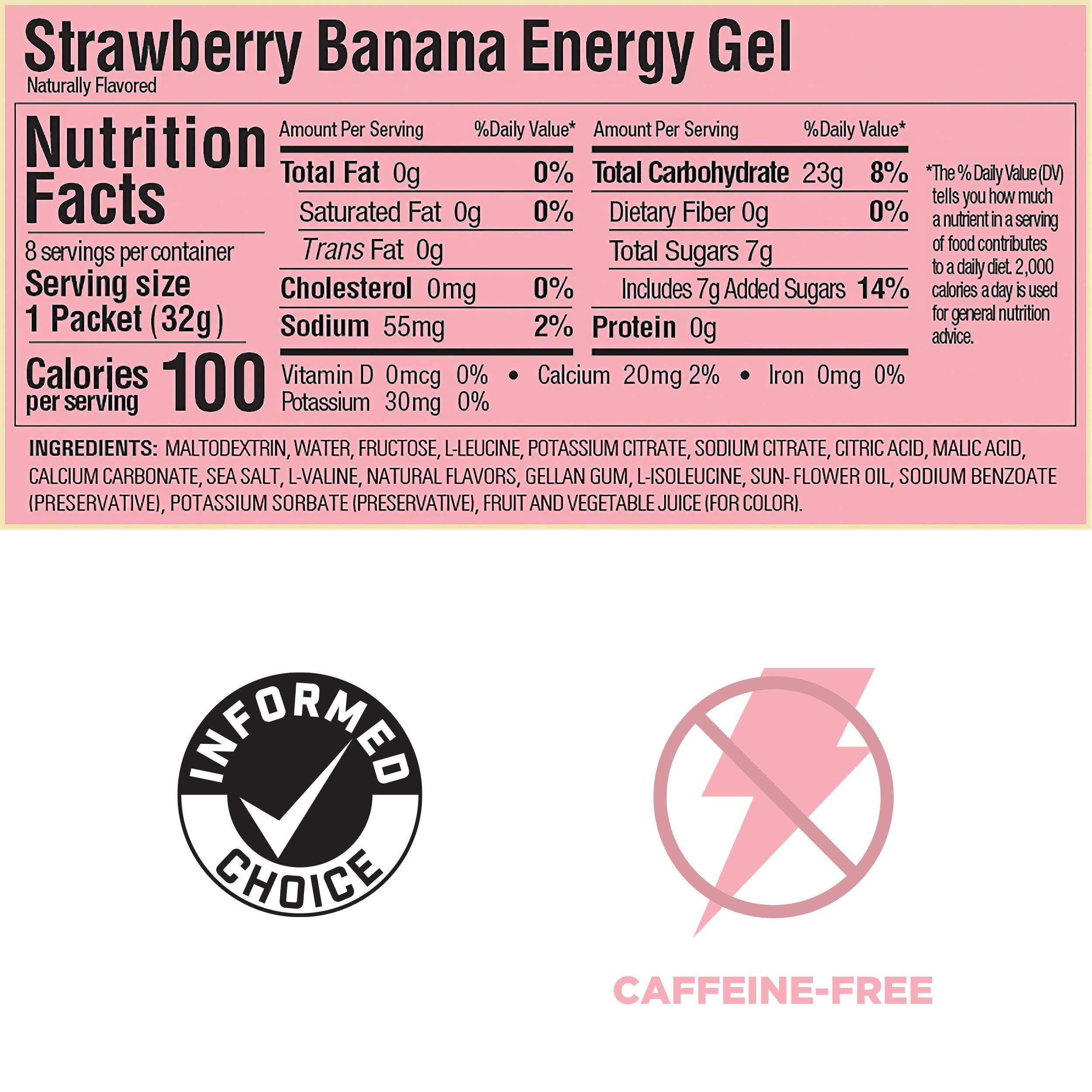 Vegan and dairy-free Strawberry Banana gel option