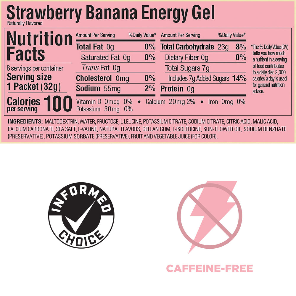 Vegan and dairy-free Strawberry Banana gel option