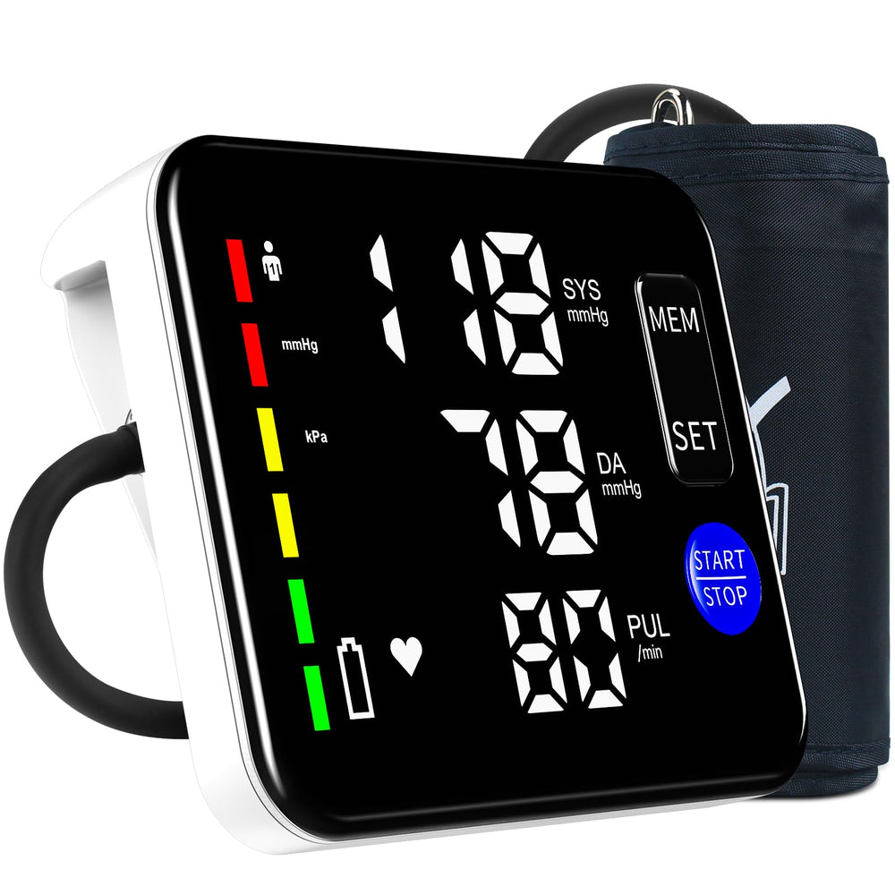 GUAEVER Blood Pressure Monitor compact design suitable for home use and travel.