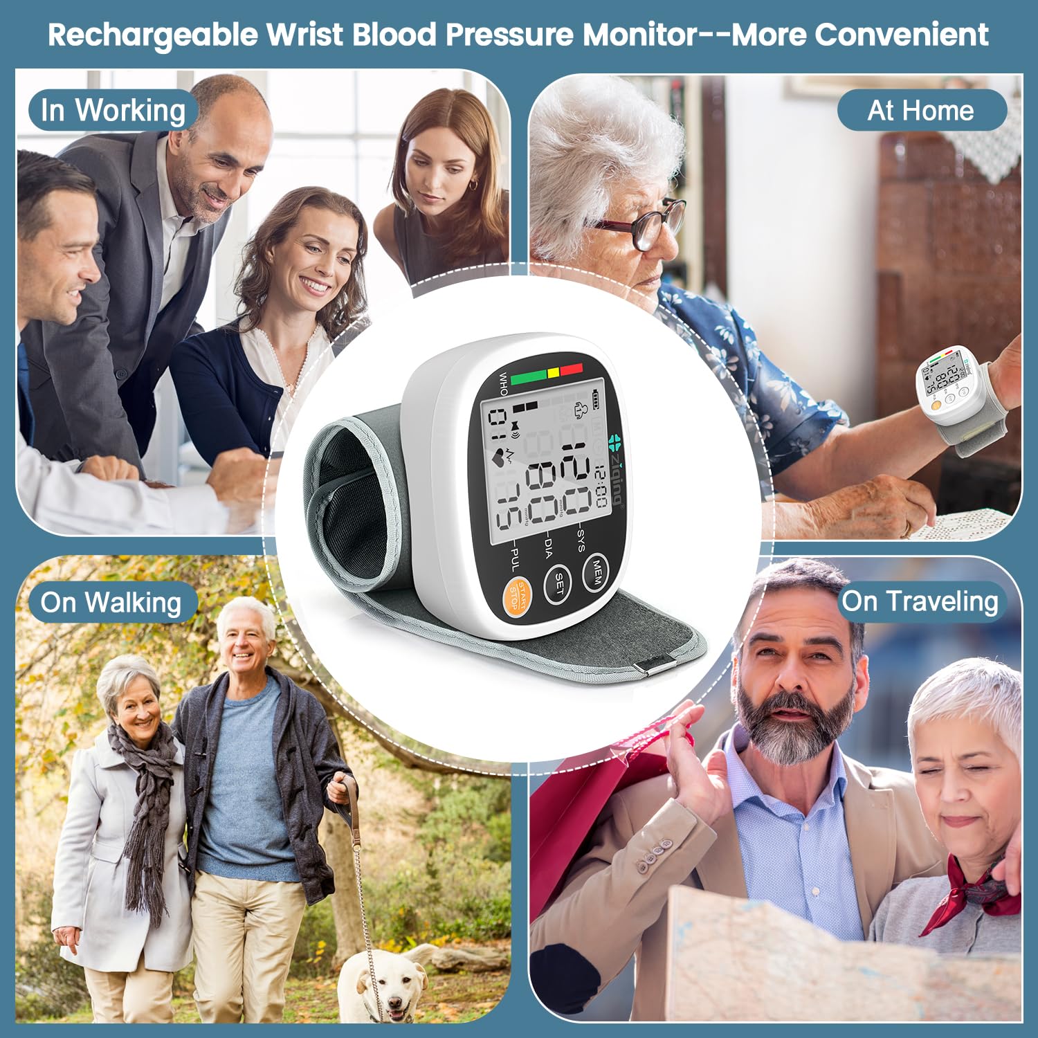 GUAEVER BP monitor with voice prompts for hands-free use