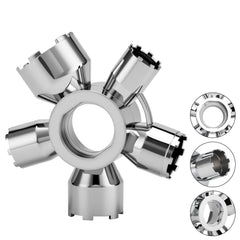 guaiboshi aerator tool 10-in-1 held in hand, compact design for quick faucet maintenance