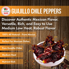 Amazing Chiles & Spices Guajillo chiles for mole and rich sauces.