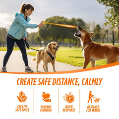 Guard Dog Security citronella spray with 2oz flip-top for longer walk protection.