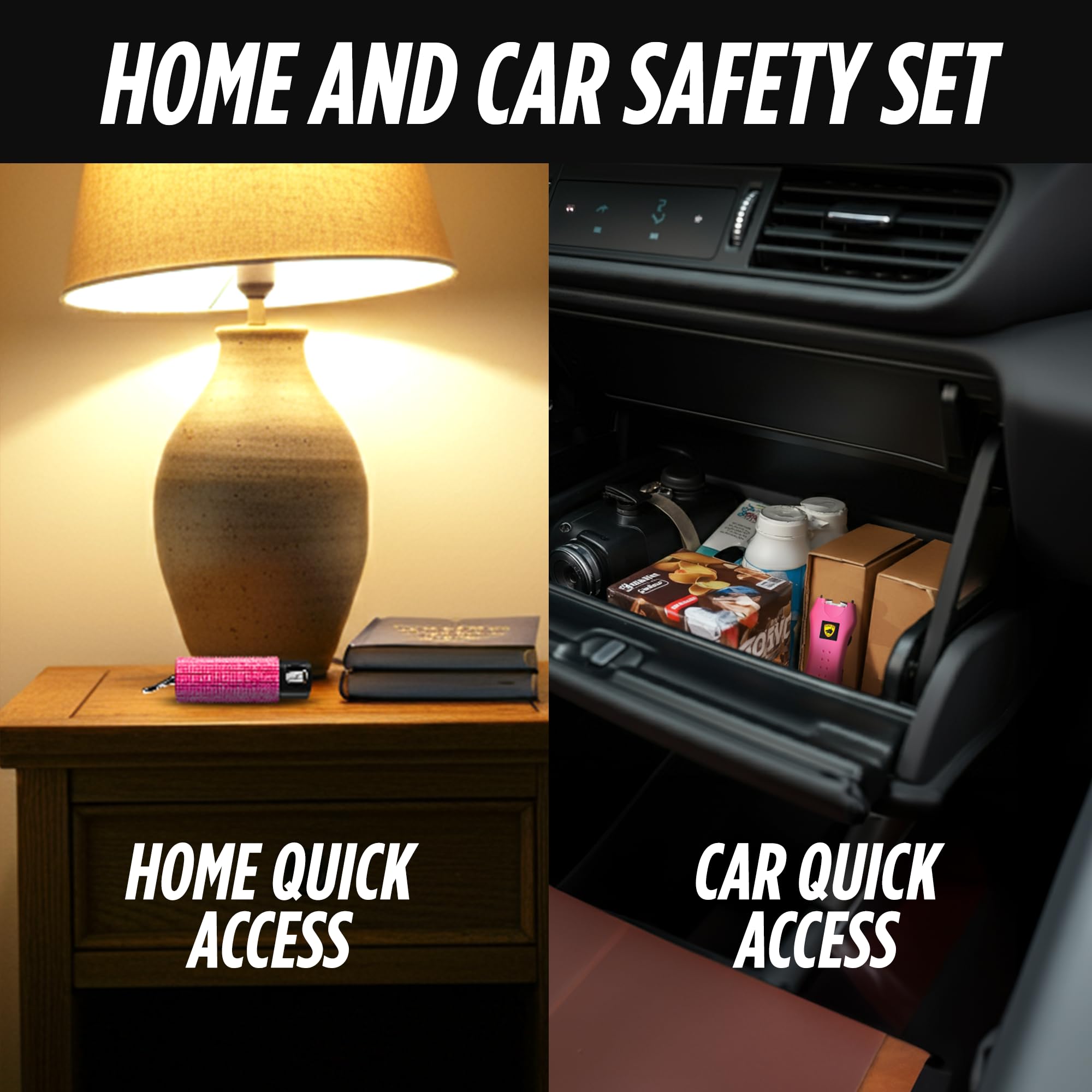 Pocket-size safety set from Guard Dog Security fits purse or pocket conveniently.