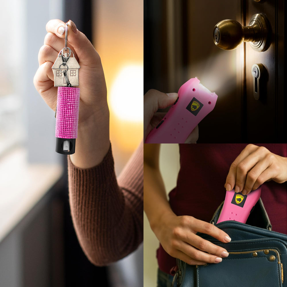 Women’s safety kit by Guard Dog Security blending style and practical tools.