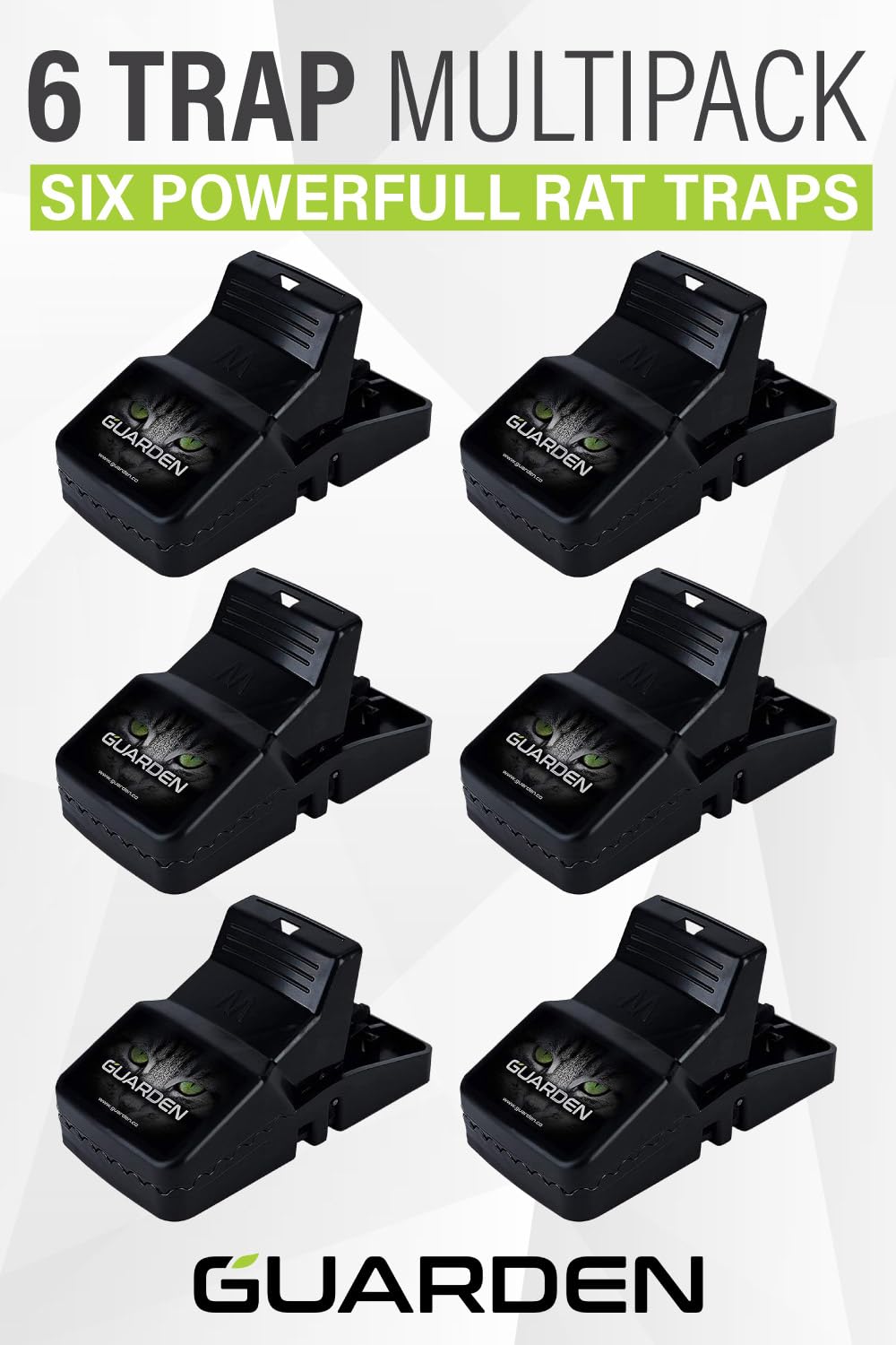 Guarden Rat Trap Six Pack flat-surface setup prevents damage.