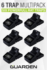 Guarden Rat Trap Six Pack flat-surface setup prevents damage.