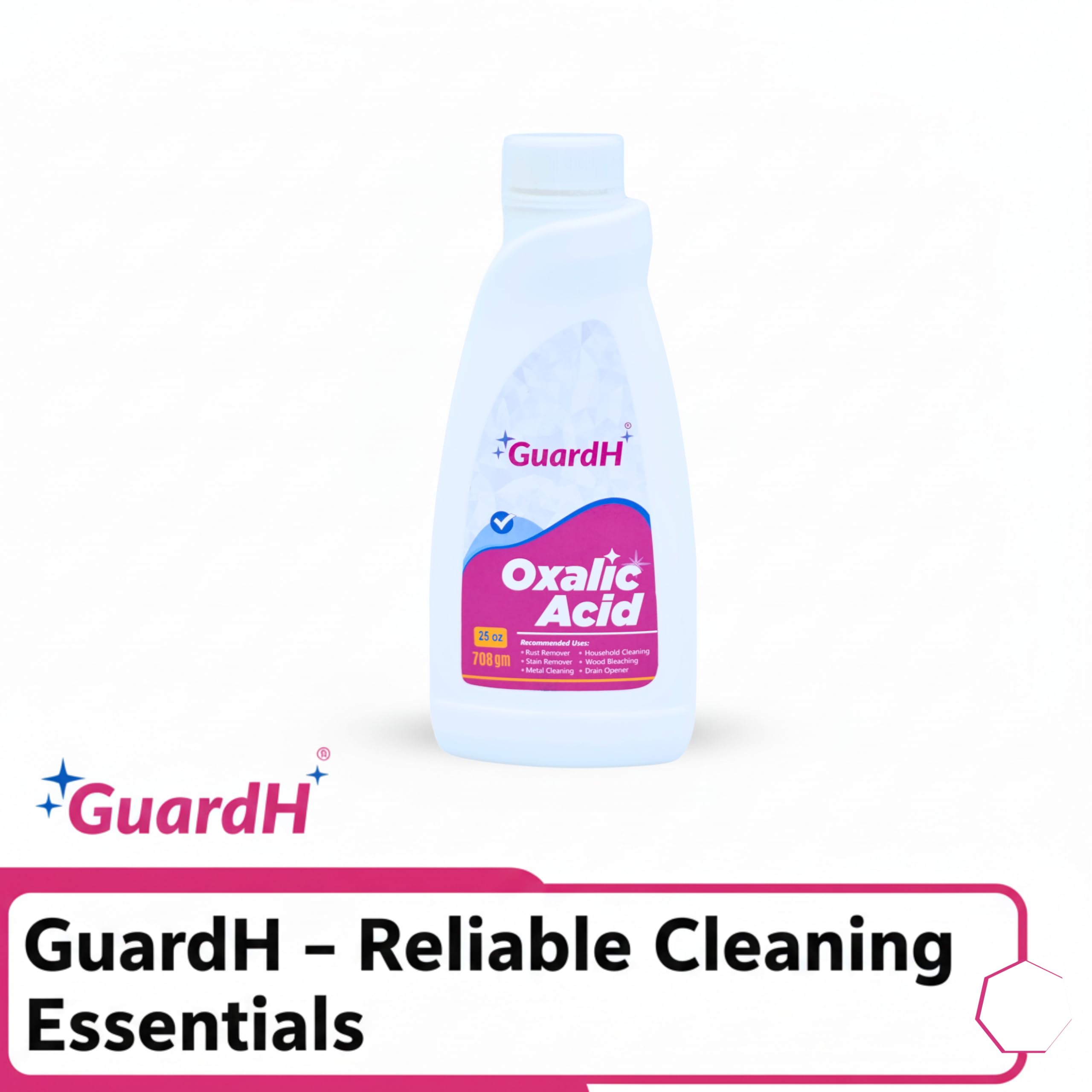 GuardH Oxalic Acid restores chrome and stainless surfaces with tarnish removal.